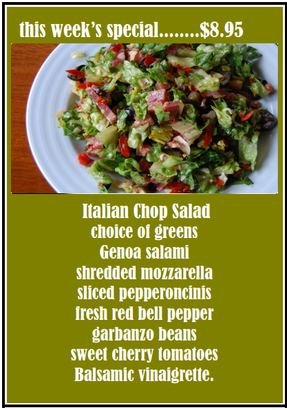 TossdSaladsSEA's tweet photo. This week's special is Italian Chop Salad! 

#Tossd https://t.co/fpGF3LroSx