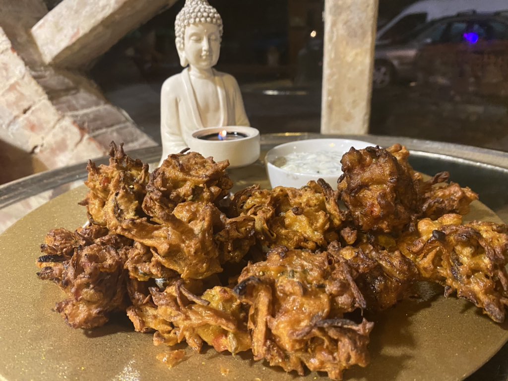 Cauliflower &amp; onion bhajis #lovefood #onion #bhaji #asian