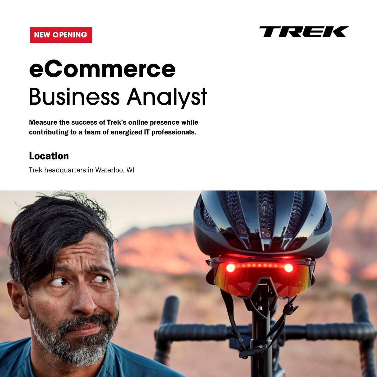 Trek 🚴‍♂️ is hiring an eCommerce 💻 guru! 
Dive into using the latest technology 📊 while also contributing to the world's best bicycle company. View the full description: lnkd.in/d8UTPui

Explore all openings at Trek: lnkd.in/ecVUXTa