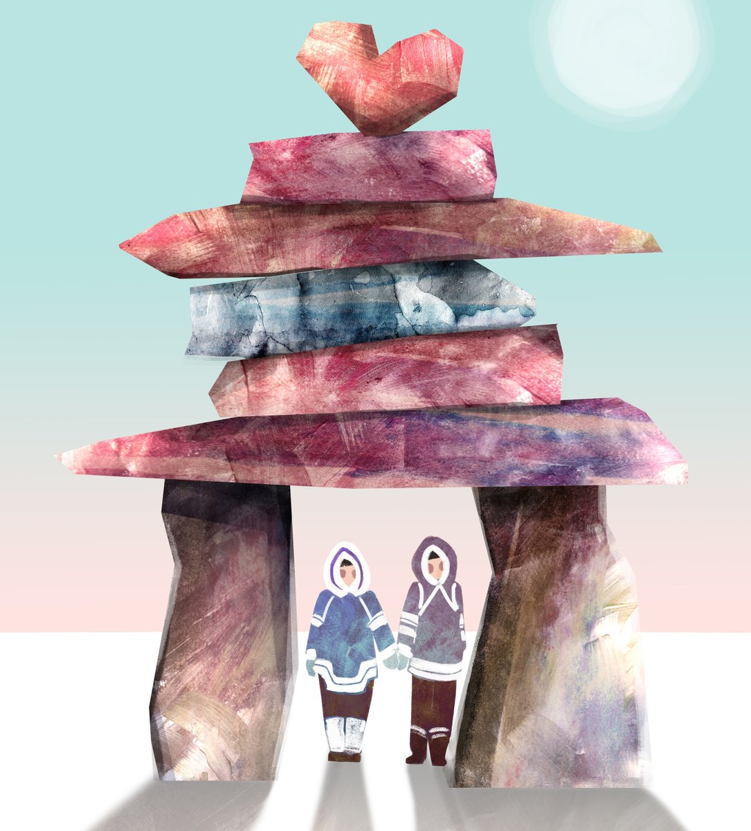 True love found under the inuksuk ♥️⁠
⁠
⁠#childrensartist #inuit #inuksuk
⁠
 #art #illustration #artist #instaart #artwork #artoftheday #creative #illustrator #digitalpainting  #digitalillustration #digitalartist #artsy #love  #childrensillustration