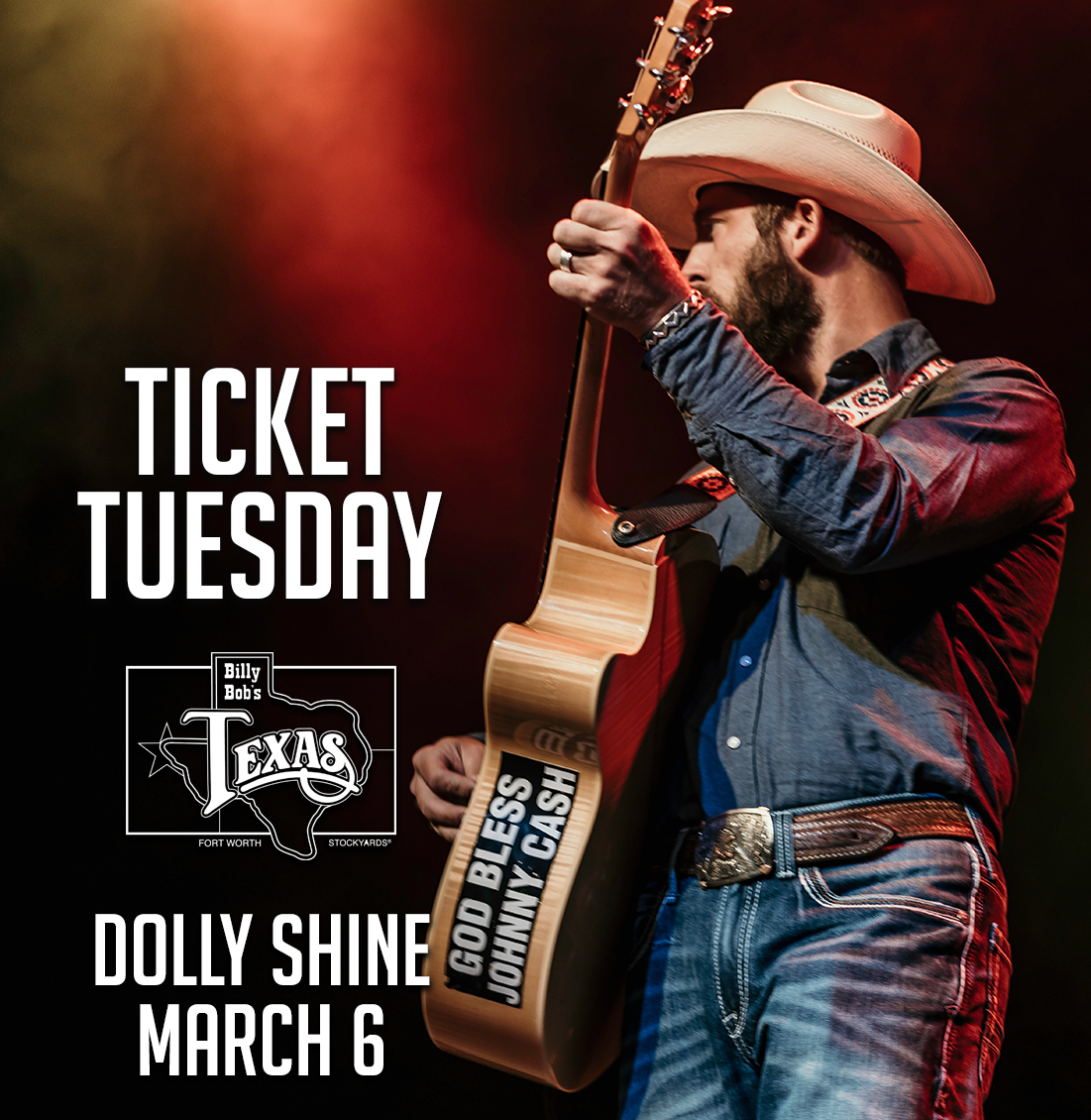 It's #TICKETTUESDAY! RT for your chance to win a pair of tickets to see the <a href="/Dolly_Shine/">Dolly Shine</a> at Billy Bob's Texas on Friday, March 6th! Get your tickets now at billybobstexas.com!