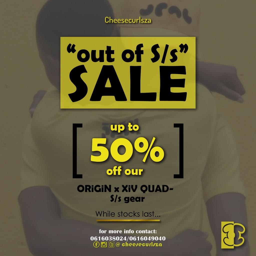 Cheesecurlsza's tweet photo. Out of Spring/summer leftovers' sale is now on... Get up to 50% off our Origin &amp;. XIV Quad- gears. While stocks last. https://t.co/PEYSlpGxVd