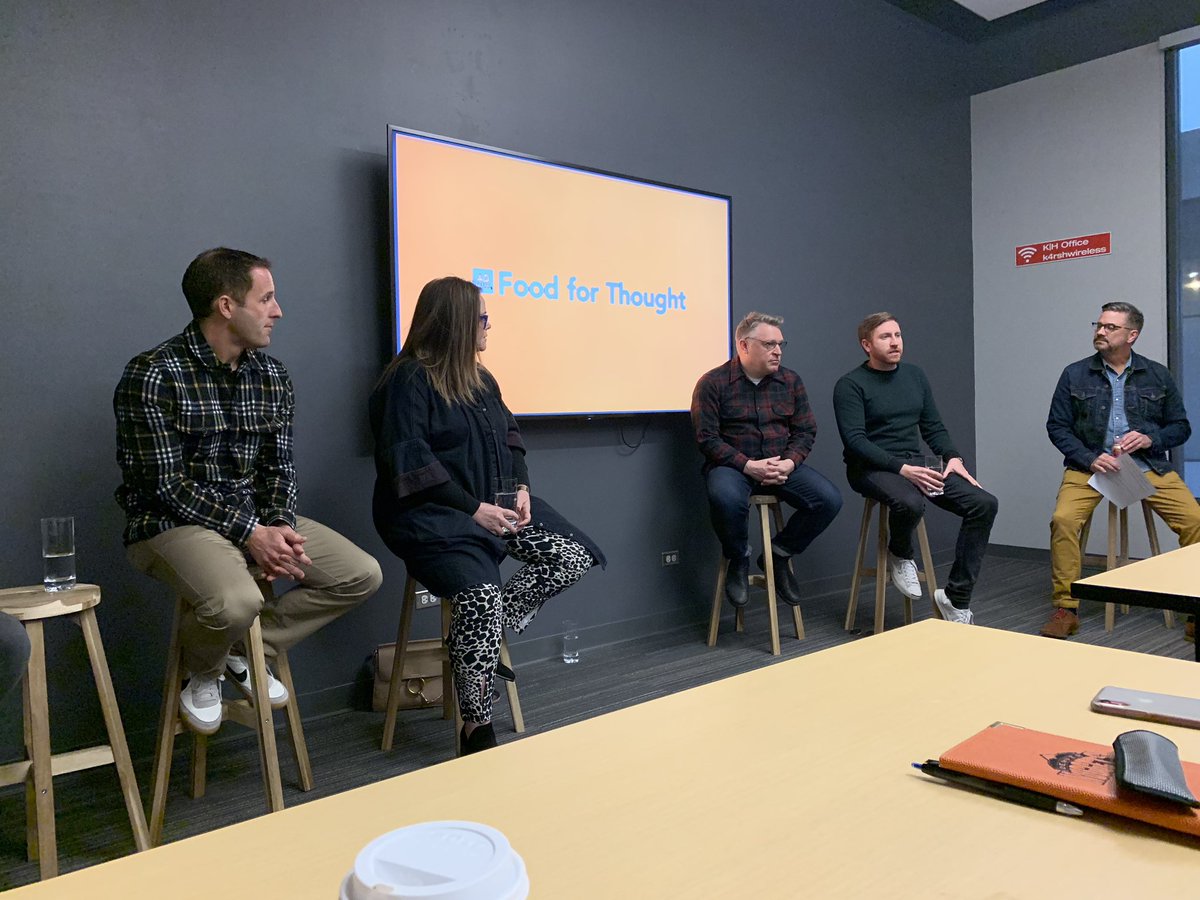 MelanieLEscobar's tweet photo. Interesting talk today about the evolution of Creative, and how one basic principle will always ring true... “don’t be an asshole”. @adclubco #FoodForThought #Advertising https://t.co/kfWVACQpIP
