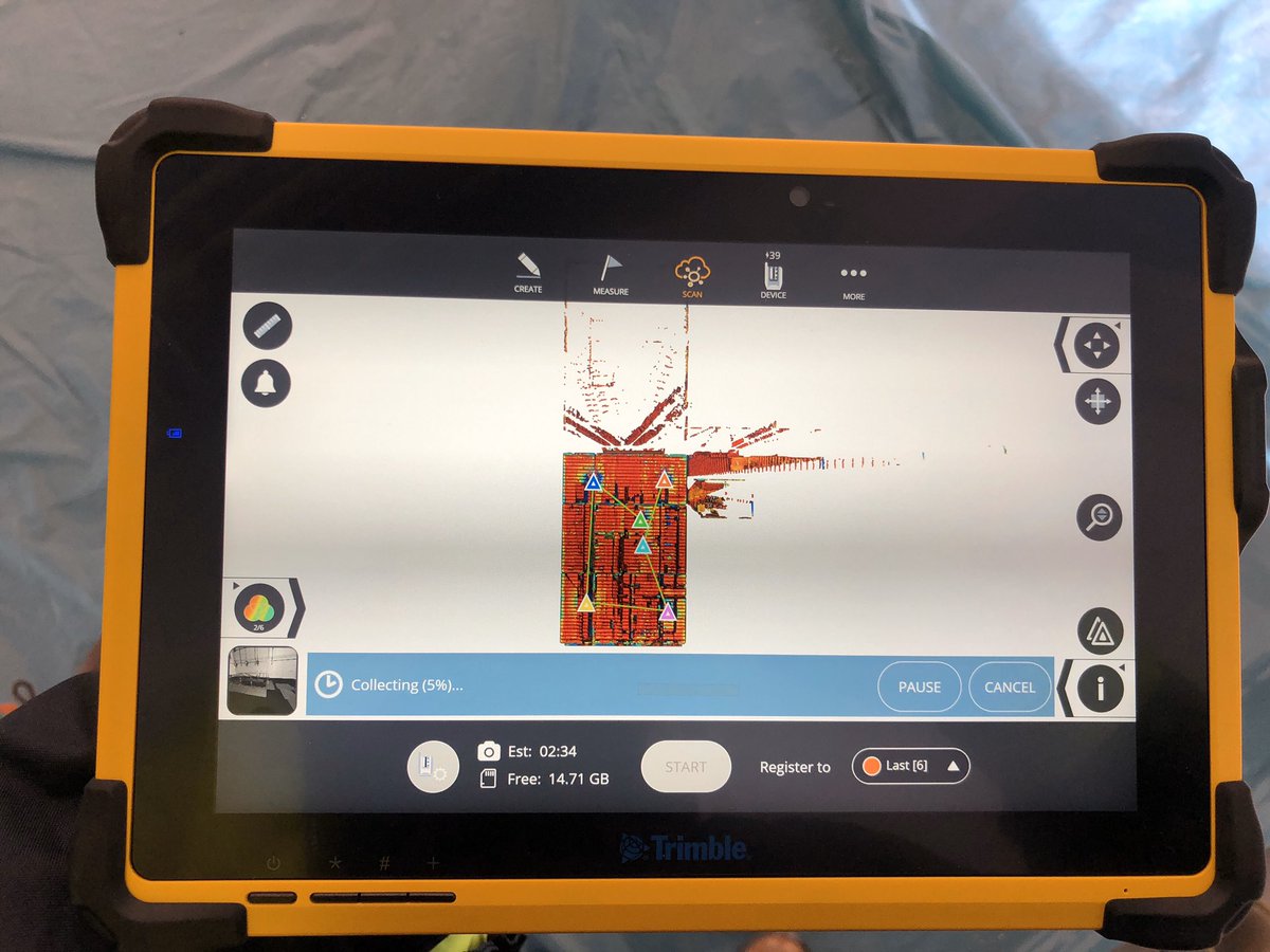 wayneno1an's tweet photo. Privilege to be one of the first in Ireland to get a demo with the latest scanning technology from @TrimbleNews...the X7 with Trimble Field Link! Awesome piece of kit...definitely game changer for the construction industry! Thanks to the guys at @KORECGroup! #Trimble #x7 #TFL https://t.co/itLhXwQjeK