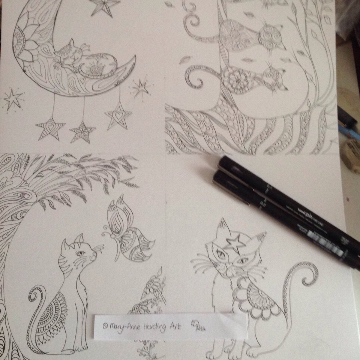 Excited to share this item from my #etsy shop: Cat Colouring Sheets, Pack of 4 Cat Designs, A5 Cat Colouring Sheets, Colouring Pages, Cat Themed Coloring Cards,Wedding Activity kit etsy.me/2Tf7QY7