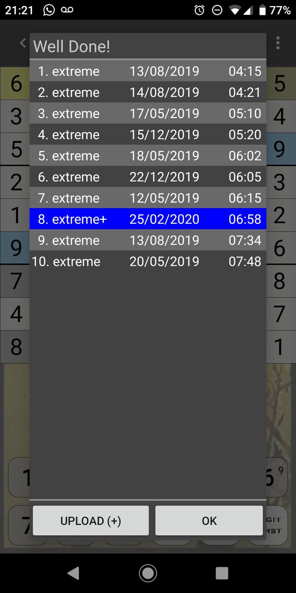 First top ten score of EXTREME SUDOKU, 2020 😂😬🤓
