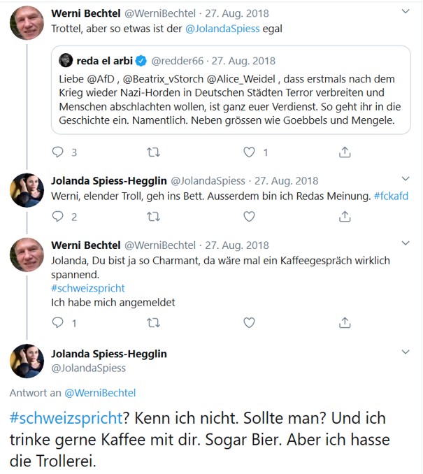 WernerBechtel's tweet image. Ich brauche jetzt unbedingt einen Kaffee.
Übrigens
#Schweizspricht wäre zum Wiederholen.
#srfclub
