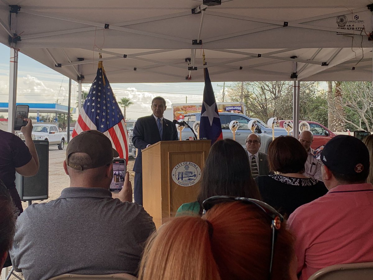 StarrInd's tweet photo. It was a beautiful day for a groundbreaking ceremony!  Congratulations City of Roma on the groundbreaking for the much anticipated North Efren Ramirez Ave. Street paving and drainage project. #StarrCounty #Infrastructure #EconDev https://t.co/d8oU9sY6Kk