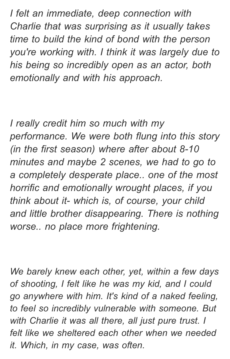 samschube's tweet photo. When I asked Winona Ryder for her thoughts on her costar Charlie Heaton, I was expecting a polite email in response. Instead I got this, the sweetest gosh darn note I've ever read. Winona forever. https://t.co/3hwnuHv3fq https://t.co/a4sUtV7viq