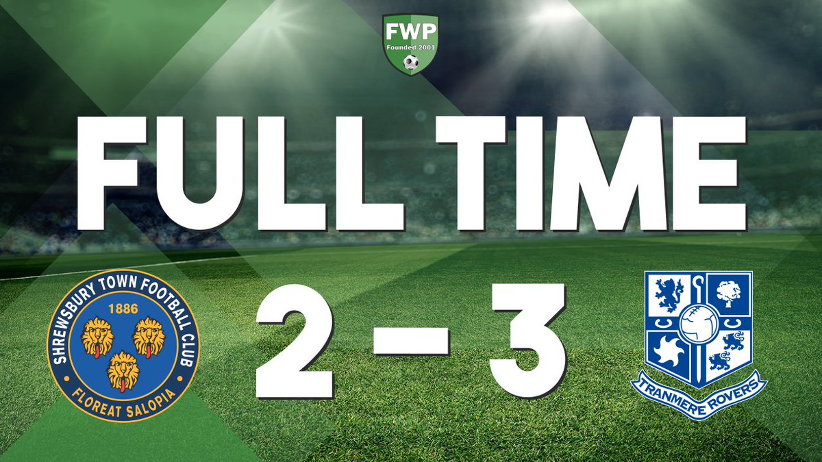 FWPTranmere's tweet photo. FULL-TIME: @FWPShrewsbury 2-3 @FWPTranmere https://t.co/fNI2jYc8Tx https://t.co/8oYee3OX55