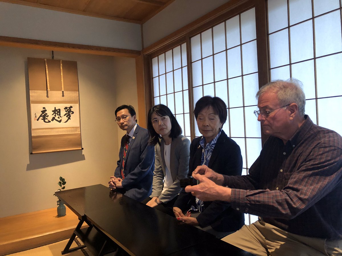 Thank you Consul General Muto and Vice Consul Toyoda for visiting from #LosAngeles with #GlobalChamber members and guests at our favorite meeting place Ro-Ho-En... Japanese Friendship Garden #Phoenix with Kelly Moeur <a href="/jfgphx/">Japanese Friendship Garden of Phoenix- RoHoEn</a> <a href="/GlobalChamLAX/">Global Chamber Los Angeles</a> #Japan #trade #export #import