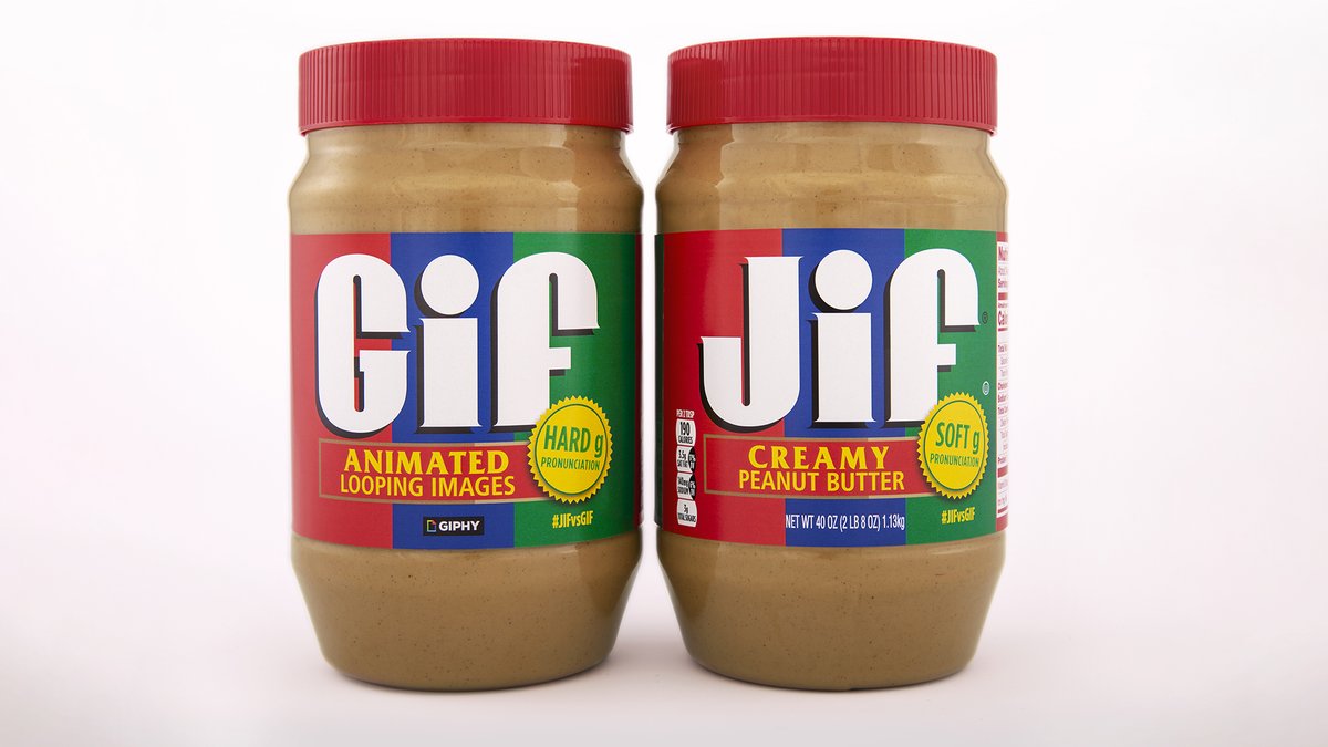 mashable's tweet photo. Jif Peanut Butter made a special jar to let you know where it stands on GIF vs. JIF https://t.co/QTZoYJ7HG7 https://t.co/3KYTda6Gj2
