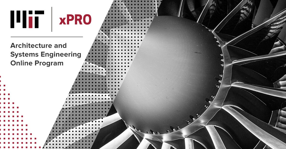 MITxCourses's tweet photo. Join over 7,000 professionals across the world who are making better #engineering decisions after completing this online certificate program from MIT xPRO.

Learn more &amp; enroll: https://t.co/0d1pm20EqJ

systemsengineering #MBSE #setraining #engineeringtraining https://t.co/MiNLrQVar8