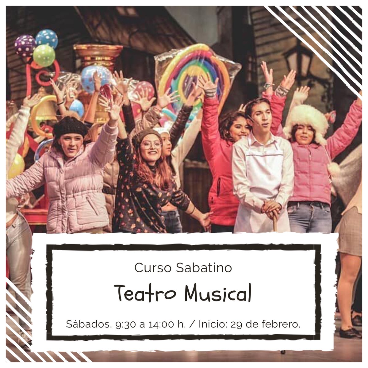 ccvfoficial's tweet photo. ¡Ven a disfrutar de una experiencia única! Curso sabatino de Teatro Musical para niñas, niños y jóvenes (8 a 25 años).
Iniciamos el 29 de febrero y concluimos el 11 de julio. Sábados de de 9:30 a 14:00 h. #SomosFábregas #CCVF #VirginiaFábregas #TeatroMusical https://t.co/4ZaGQ4Nt9g