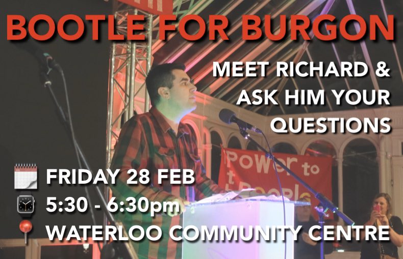 The Yorkshire Boy Burgon is coming to Bootle this Friday!

All Sefton Labour members welcome!

#Bootle4Burgon 
More info here ➡️ facebook.com/events/s/bootl… @SeftonCntrlCLP