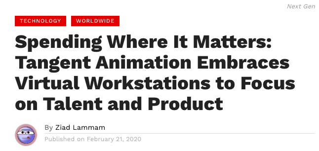 wacom's tweet photo. It's an honor to be a part of @tangent_anim's virtual workstations along with @Teradici. Check out the full article via @animag: https://t.co/uNgIvNMmDb
#Wacom #WacomWorkspace https://t.co/EGTGzLgsq7