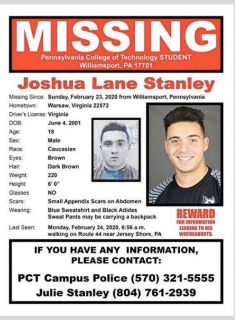 SarahShott's tweet image. #missing please help find him! #MissingPerson #missingstudent #police #FBI #Pennsylvania #Oklahoma #Maryland #collegestudent #athletes #athletes #LivePDNation #LivePD