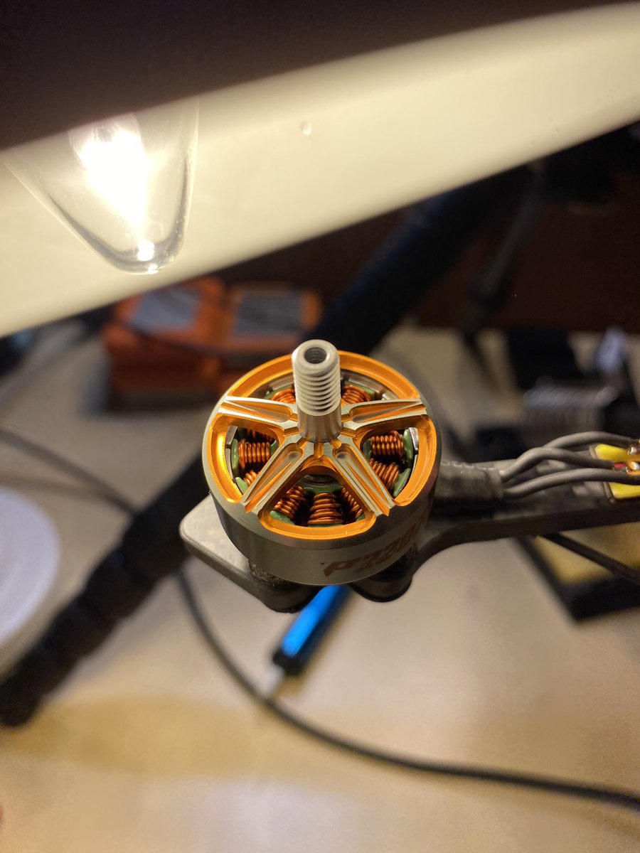 pinchtunefpv's tweet photo. Close look at the #tmotor Pacer 2207.5/1950kv. Awesome looking powerhouse. #fpv #drones #fpvfreestyle https://t.co/X9iGIhslr5