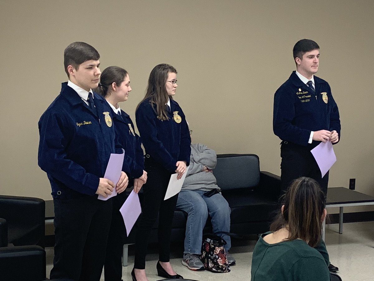 GRF_High's tweet image. #WeAreGRF
FFA members presented at the monthly school board meeting this week. Very nicely done! #thatsbuffalo #NationalFFAWeek