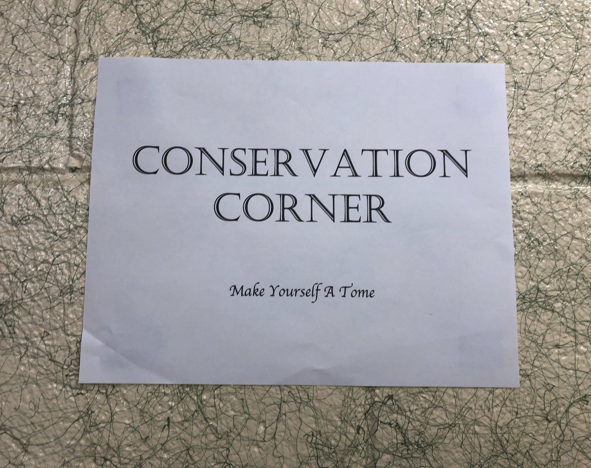 quillsandquires's tweet photo. For my last tweet before I log off for Lent, I offer you this sign I made for my workstation #ConservationCrew #SeeYouAtEaster https://t.co/HaNfXezX9X