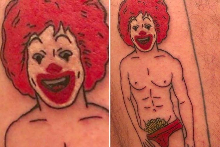 7DustKat73's tweet photo. Googled crazy food tatts #InkMaster #ClownFear https://t.co/flnLKzGsx5