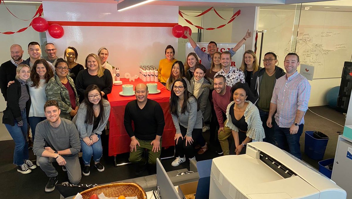 OMD_USA's tweet photo. Who said you can’t have your cake and eat it too? We can’t stop, won’t stop celebrating our people, clients and partners that helped make this possible. OMDers across NY, Chicago, San Francisco and LA are taking some time to celebrate our collective success. #AdweekGMAOY #OneOMD https://t.co/JHXP7dSyV9