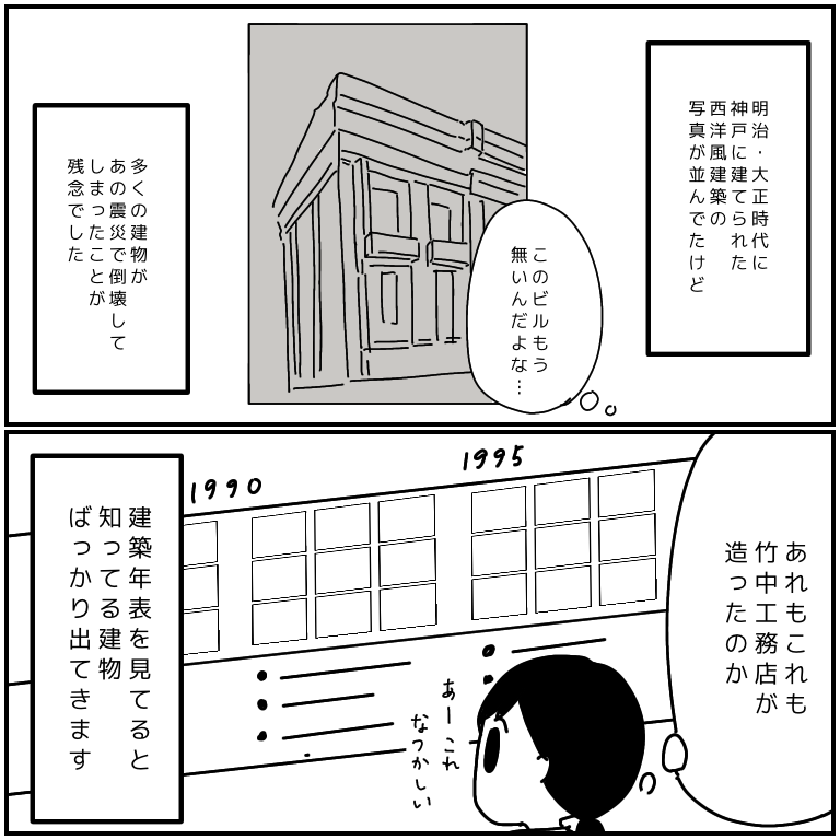 神戸市立博物館「建築と社会の年代記」
あべのハルカスの建築映像が面白くてじっくり見入ってしまった。
すぐ横に電車走ってて沢山の人が行き交ってるような場所に、よくあんな高いビル造れたなー