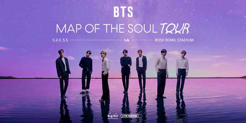 LA #ARMY!
NEW SHOW ADDED on BTS MAP OF THE SOUL TOUR! Tuesday, May 5, 2020!
#ARMY MEMBER PRESALE and General Verified Fan registration is now open until Sunday, Mar 1 at 7PM PST.
Get more info at ticketmaster.com/bts for registration.
#BTS #방탄소년단 #MapOfTheSoulTour
