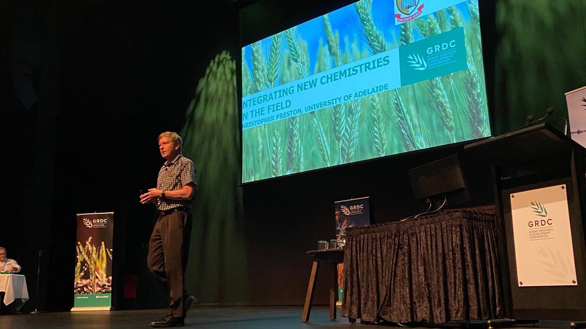 Despite several new pre-emergent herbicides being released, Chris Preston's message to growers remains strong: Use appropriately, rotate different MOA's &amp; implement IPM practises to delay resistance <a href="/theGRDC/">GRDC</a> <a href="/UniofAdelaide/">Uni of Adelaide</a>  #GRDCUpdates See his paper >> bit.ly/31NdDZ6