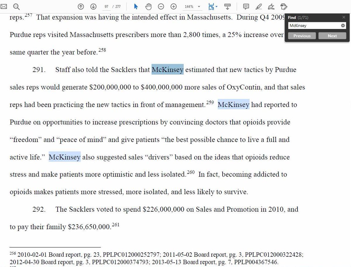 19) McKinsey Poppy Pete71 mentionsThe firm is blamed for fueling the nation’s opioid addiction crisis in a lawsuit by the state of Massachusetts filed in January against OxyContin maker Purdue Pharma, which hired McKinsey to help boost sales https://assets.documentcloud.org/documents/5715954/Massachusetts-AGO-Amended-Complaint-2019-01-31.pdf