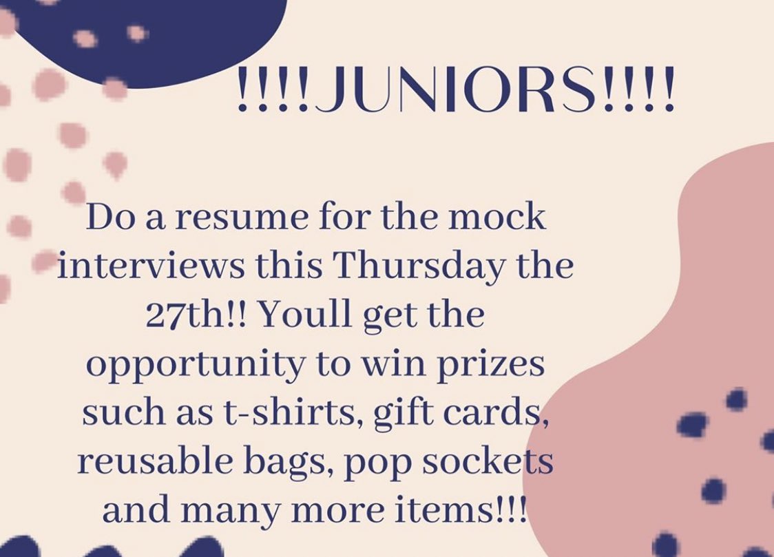 Be proactive about your future tigers🐯let’s get as many resumes in!! 💙🧡