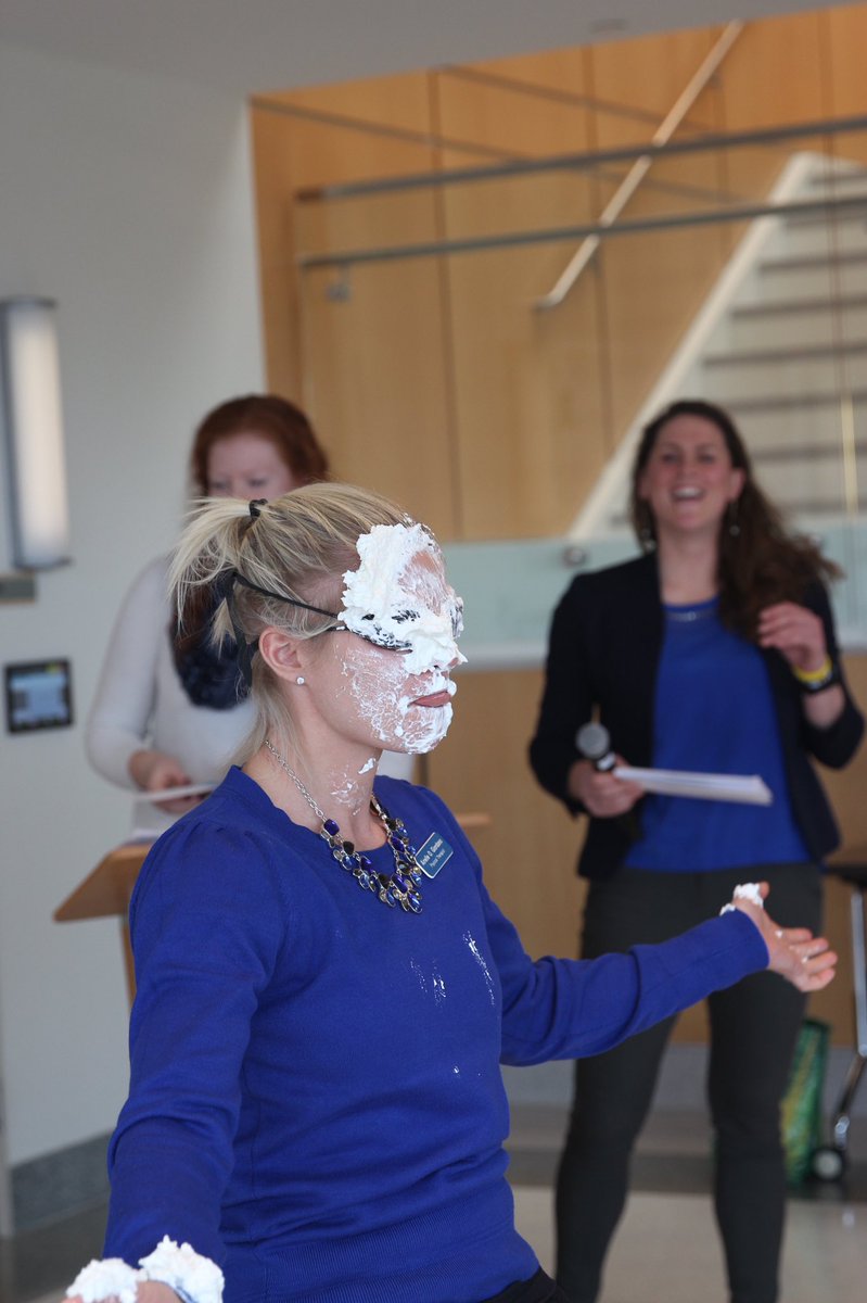runyourdays's tweet photo. Add to the list of why I’m so happy I chose @UDelawarePT: all the Profs and PTs willing to put on some googles & get pie’d in the face all for the @Challenge4PT & @Foundation4PT!! Lots of fun & lots of funds! #UDPieTime #udpt #getpied #weneedmorepie https://t.co/SmOXODidef
