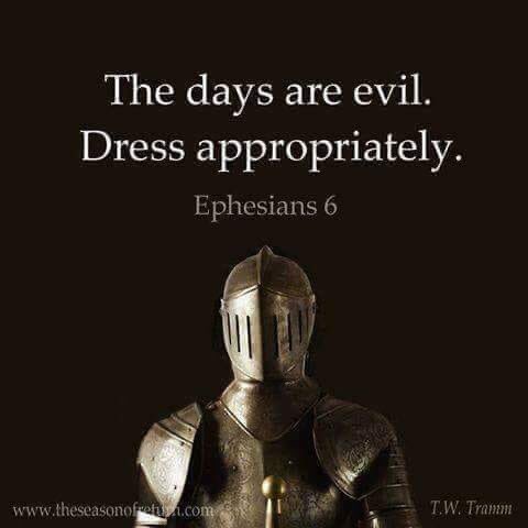 Maaahcusdahling's tweet photo. Ephesians 6:11-13
“Put on the full armor of God, so that you can take your stand against the devil’s schemes. For our struggle is not against flesh and blood, but against the rulers, against the authorities, against the powers of this dark world.....” https://t.co/hW3f4GOF7A