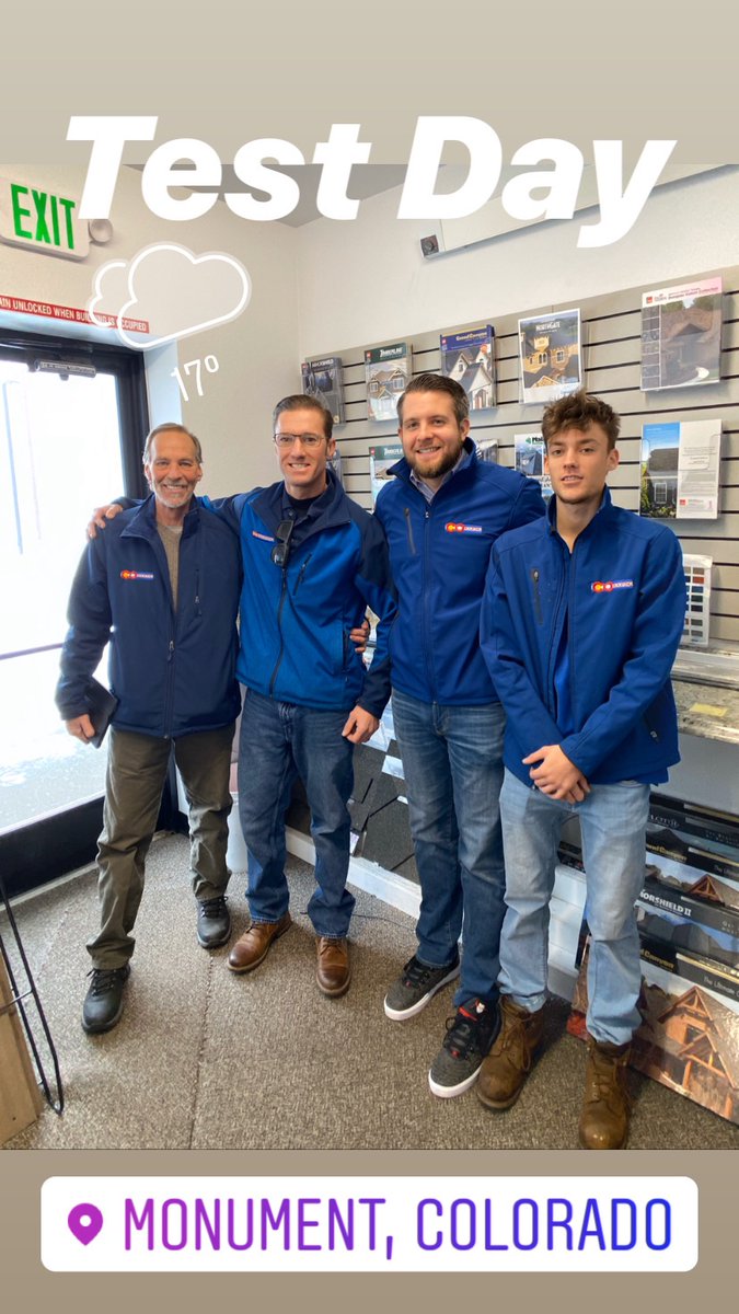 AskCORoofing's tweet photo. Snow ❄️ Squalls 💨 won’t stop 🛑 us! Our team got in some training today!
•
•
•
•
•
•
#coloradosprings
#coagent
#coloradospringsrealestate
#elpasocounty
#roofreplacement
#homeimprovement
#coloradospringshome
#roofingcontractor
#coloradospringsroofer
#COroofing https://t.co/qlwiiMesXM