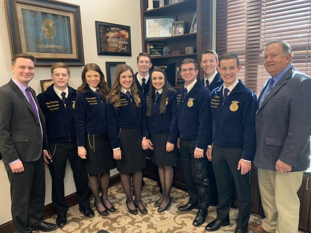 kylehilbert's tweet image. Great to hear from the @OKFFA State Officer team today for @okcareertech State Officer Day. Congrats on a great year thus far!