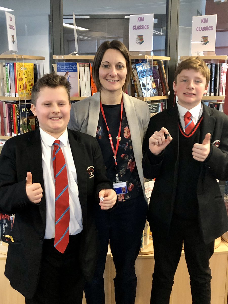 A great start to the term for <a href="/furniss_kim/">Kim Furniss</a> congratulating <a href="/KBAGriffin/">KBA Griffin House</a> Jamie and Elliott for becoming <a href="/AccReader/">Accelerated Reader UK & Ireland</a> millionaires. Congratulations also to Lauren Hunt in your form who also became a millionaire but was too shy for a picture📚📕📕📕 #griffinsgraft <a href="/IamMisterMba/">IamMisterMba</a>