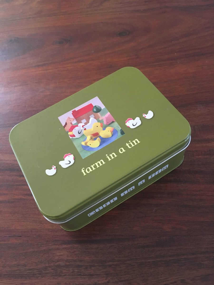finicalgal's tweet photo. 💚If you’ve a tiny human in your life, I can def recommend @applestopears “Farm In A Tin”. (They also have Zoo In A Tin,etc.) Beautifully made, encourages imaginative play &amp; packs away into a tiny tin for the space-poor. Great for outings as it’s super transportable!
#finicalbub https://t.co/qfjQz1vJbO