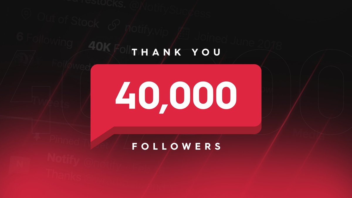 Thanks for 40K followers! ♥️

To celebrate, we will be giving away 
-40x (forty!) free memberships 

To enter: 
•Retweet
•Reply “40K”

Ends in 40 hours 🚨