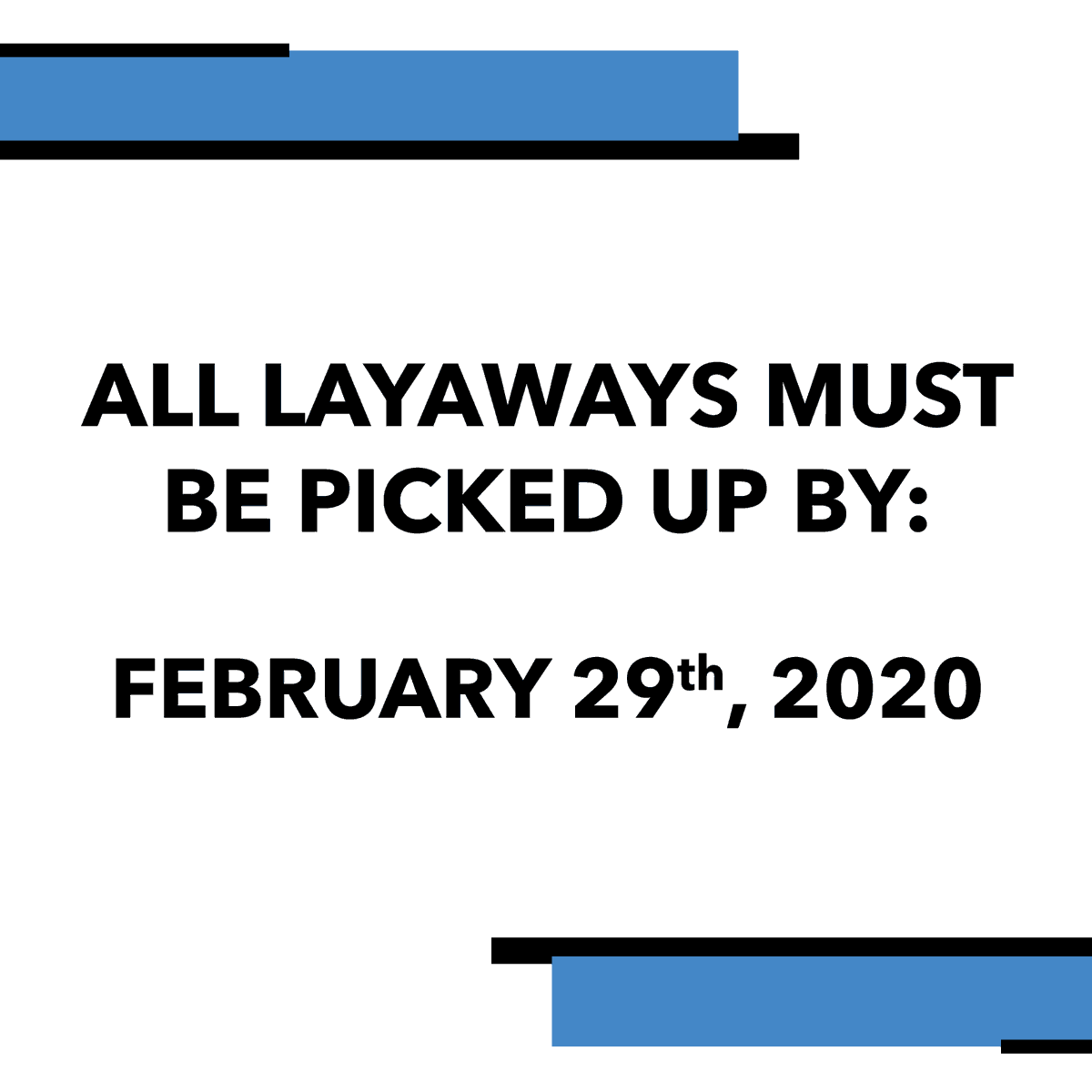 FashionMenswear's tweet image. If you currently have a layaway at our store, you must make sure to come pick it up by February 29th! Give us a call toll-free at (800) 790-9977 if you need any assistance. We'll be happy to help! #boyntonbeach #bbcra #boyntonbeachflorida #boynton