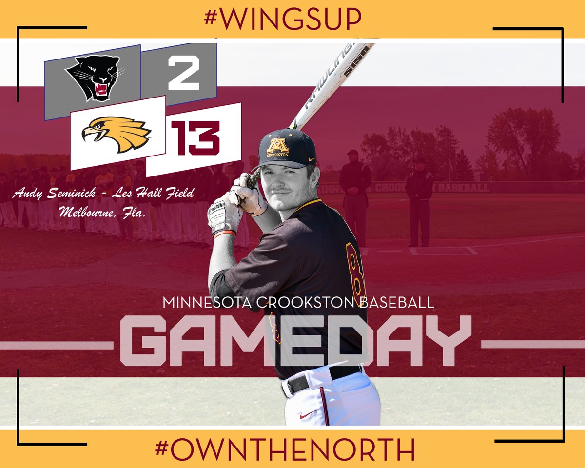 UMNCrookstonATH's tweet photo. The @UMCBaseball team has scored 13 unanswered and have the bases loaded in the top of the fifth as they lead Florida Tech 13-2 in Melbourne, Fla. #OffensiveJuggernaut #WingsUp https://t.co/11A7fjUtim