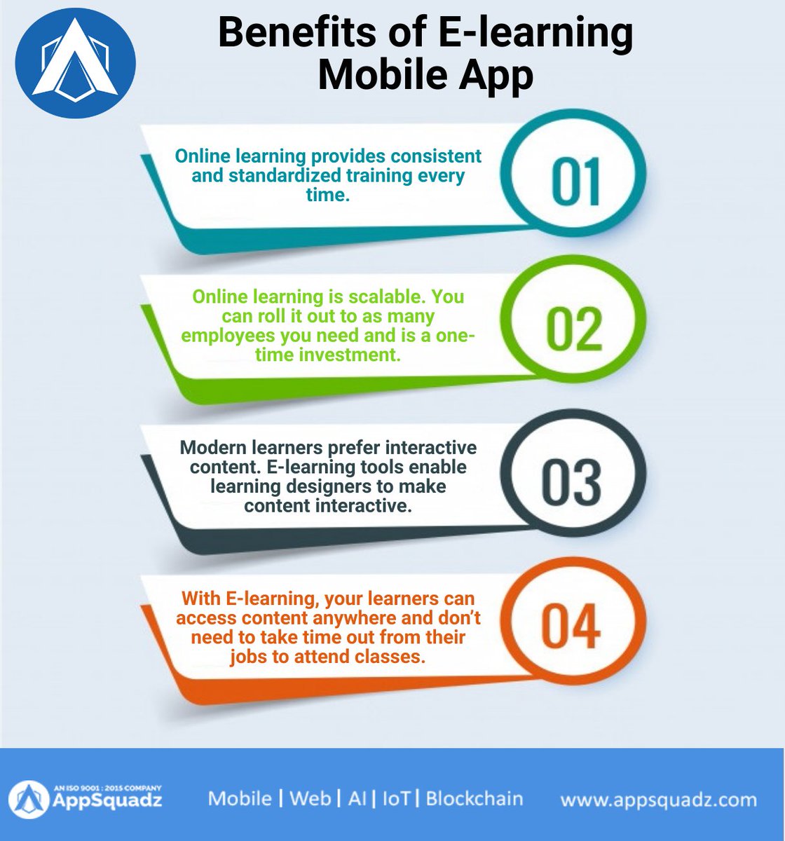 appsquadz's tweet image. Discover the most amazing benefits of eLearning mobile app at @appsquadz.
#elearningapplications #elearningapplicationdevelopment #elearningandroidappdevelopment #elearningappdevelopment #elearningmobileappdevelopment
