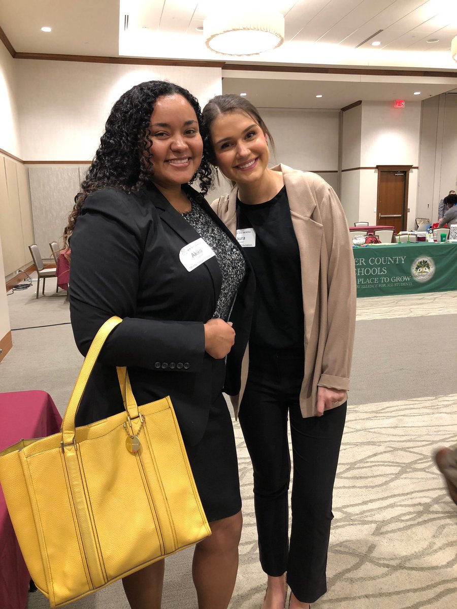 misscolbert's tweet photo. I enjoyed networking at my first Education Recruitment Day! 

So proud of my classmates and cannot wait to see what they accomplish in their classrooms! 

@DrTchr #edml584 #edml2020 https://t.co/XIT8LfIkrE