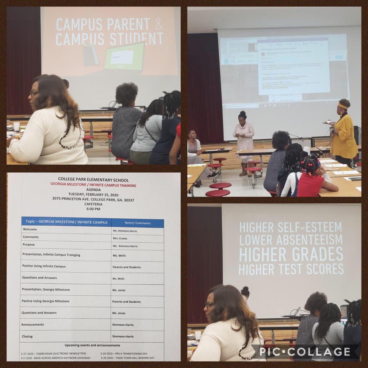 HarrisSanchea's tweet photo. Georgia Milestone Assessment/Infinite Campus Training @NewCollegePk_ES. Special thank you to @Delightful99 and @DeShuntaJones for facilitating tonight. https://t.co/Wdoc4p8kQl