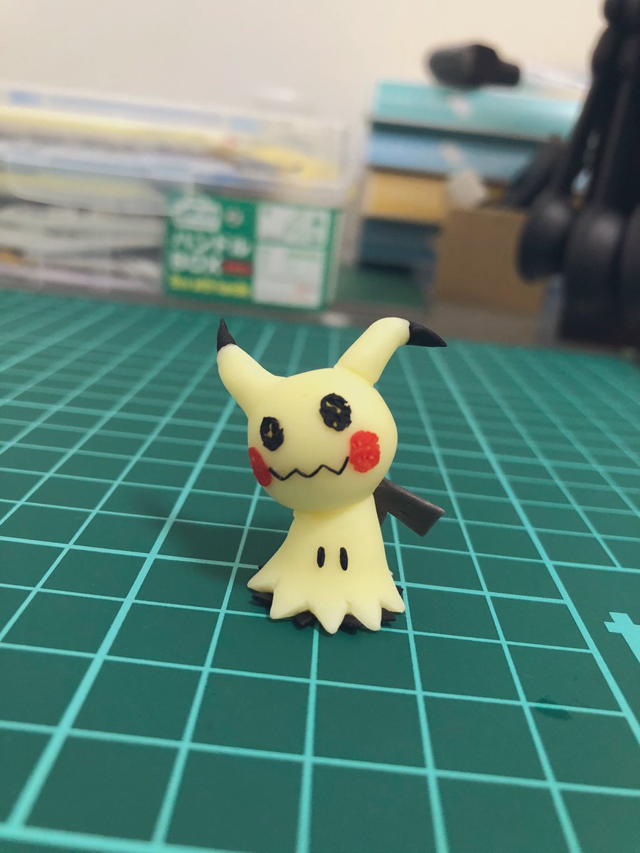 Twitter पर Oklha Mix Clay ポケモン剣盾で最強と名高いミミッキュをちゃんと作ってみた っ C 指人形verと並べて自己満に浸る ˇwˇ 指先サイズだから可愛さがアップ 樹脂粘土 ポケモン 最強 ミミッキュ