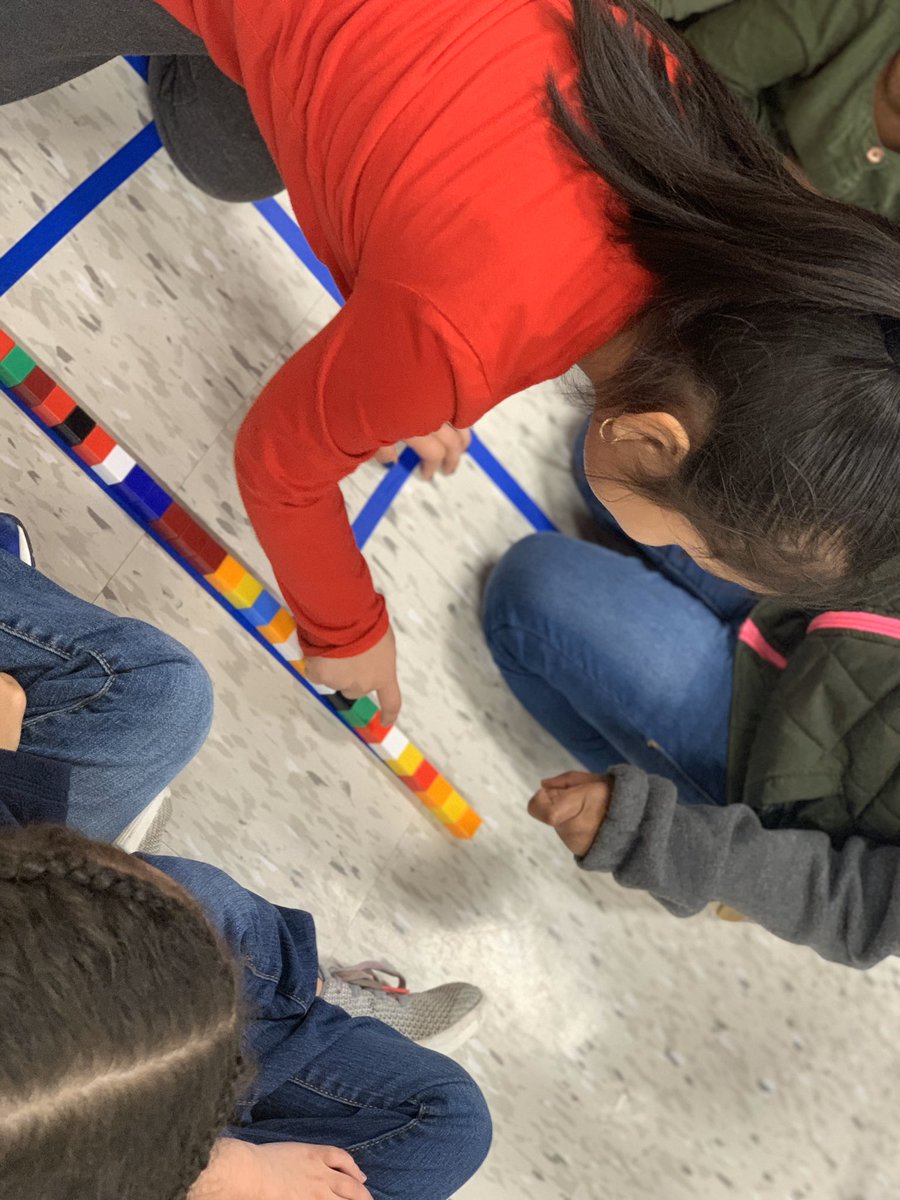 jbrownatJP's tweet photo. After learning firefighters have many different sizes of ladders, we worked together to measure our ladders around the room. #PreK4AL https://t.co/sJHhomiF5s