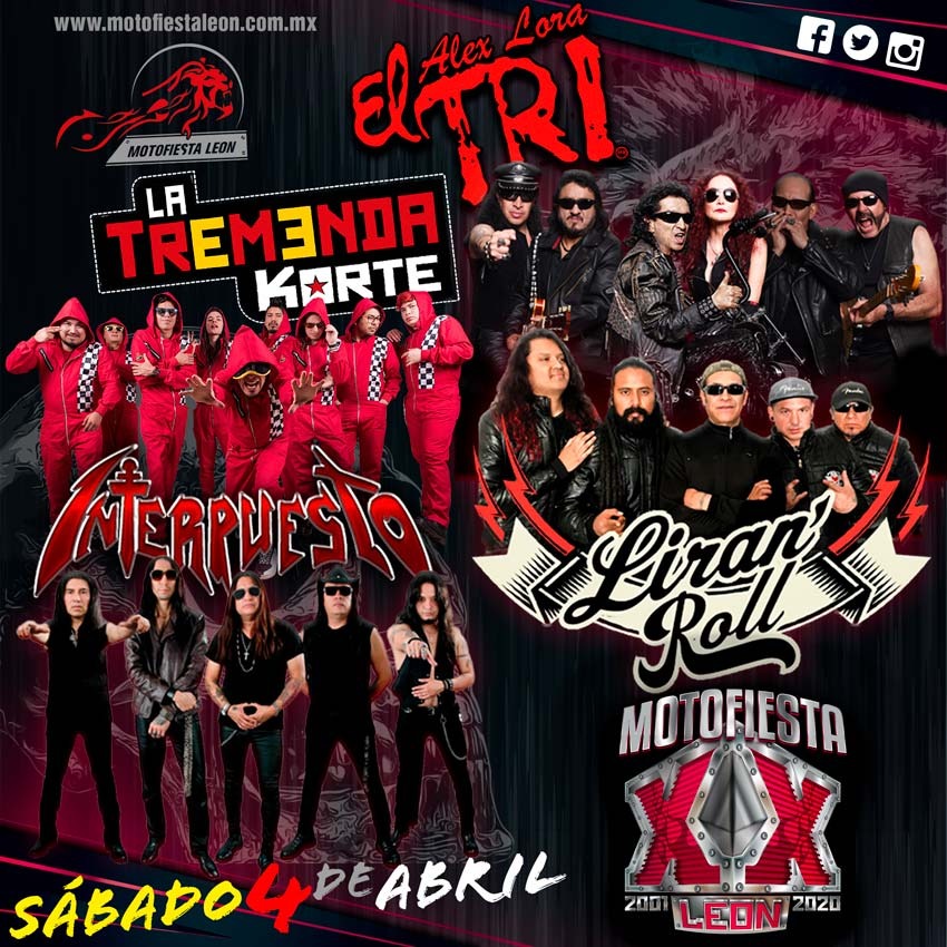 Sábado 4 de Abril en MOTOFIESTA LEON 2020.