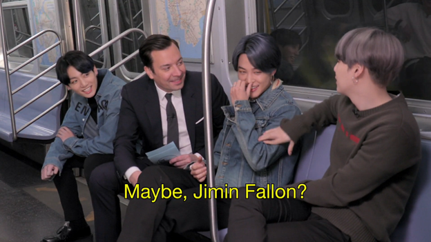 Sugas_Kumamon_'s tweet photo. NO WONDER THERE'S NO MEN LEFT, JIMIN SNATCHED ALL OF THEM UP
#FALLONxBTS https://t.co/BMp9UFcOSu