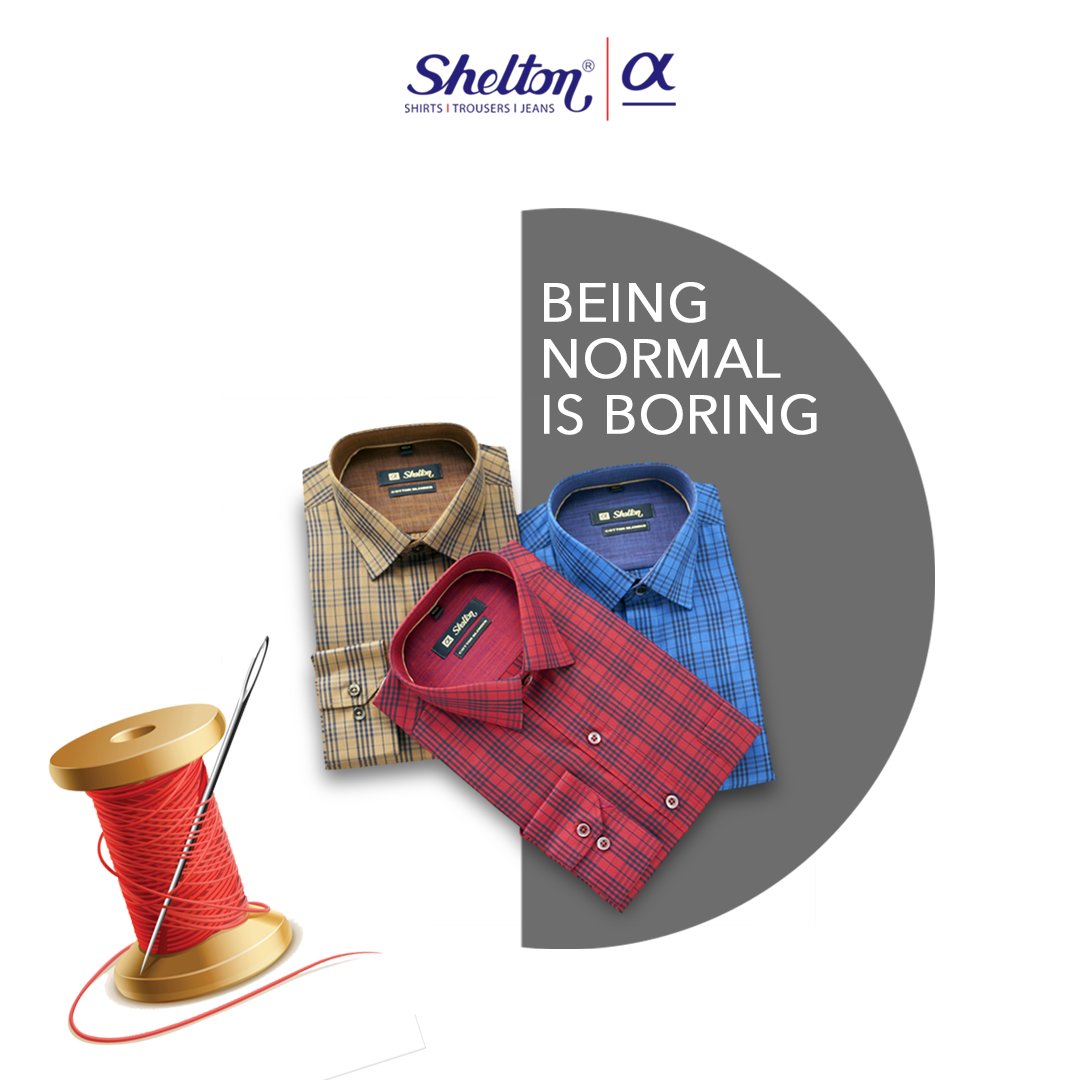 Being normal is boring...

#formals #formalshirts #formalwear #formalcollections #shirts #lifestyle #BrandShirts #menswear #ShirtsCollection #partywear #casualwear #mensstyle #stylishshirts #shelton #SheltonShirts