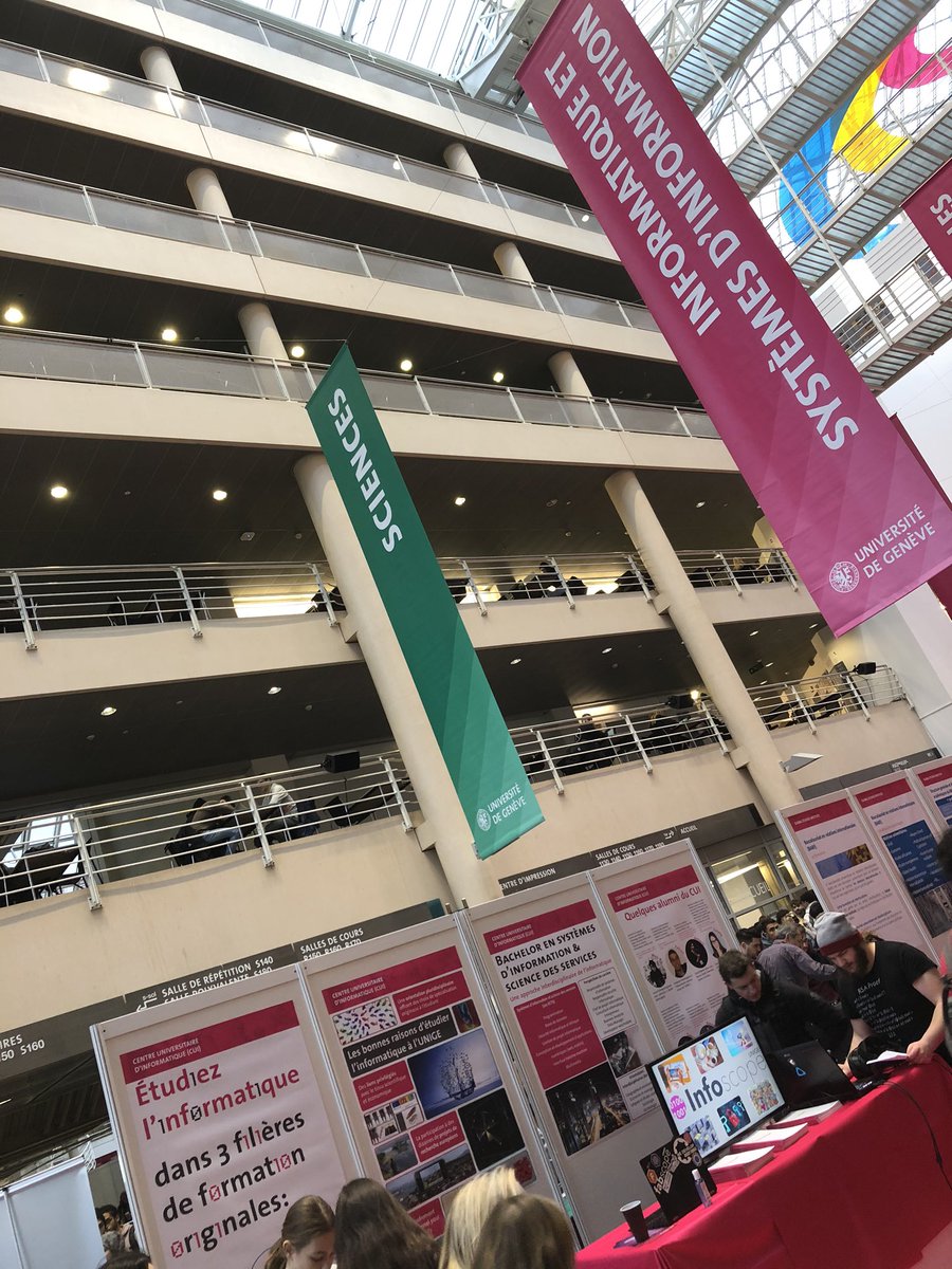 jhmorin's tweet photo. Le Bachelor en Systèmes d’Information et Science des Services #BASISS à la Journée d’Info de @UNIGEnews @newsCUI avec @aesi_unige et nos étudiants qui sont nos meilleurs ambassadeurs https://t.co/XzAyNTJ74Y