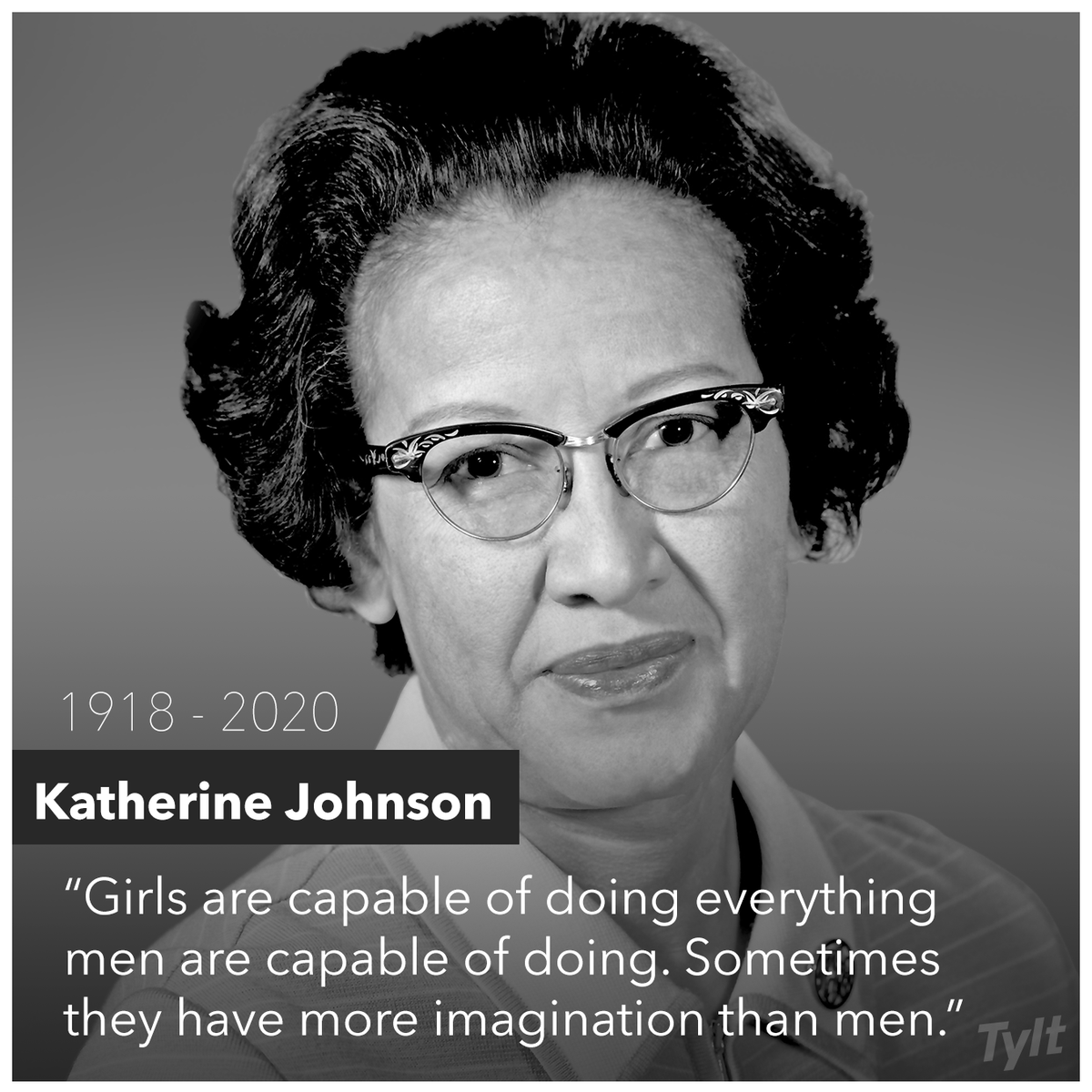 science_evolved's tweet photo. Katherine Johnson was pivotal in NASA's journey into space and our quest for the moon. RIP #KatherineJohnson #nasa #space #science #scienceevolved #quotes #quotes #quoteoftheday #quotestoliveby #inspiration #wisdom #motivation #MotivationMonday #humpdaymotivation #success https://t.co/5EhVqAimbw
